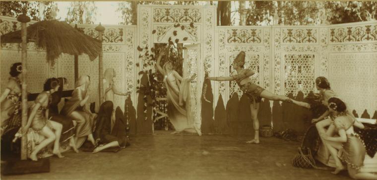 Ruth St. Denis, Ted Shawn and members of the company in The Garden of Kama.