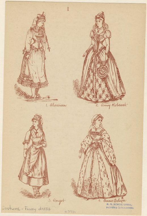 Alsatian ; Amy Robsart ; Angot ; Anne Boleyn