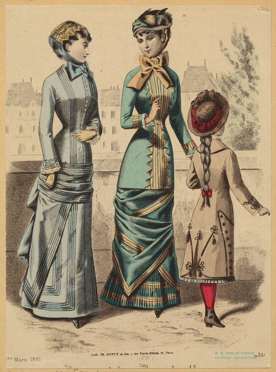 Women and girl, France, 1881