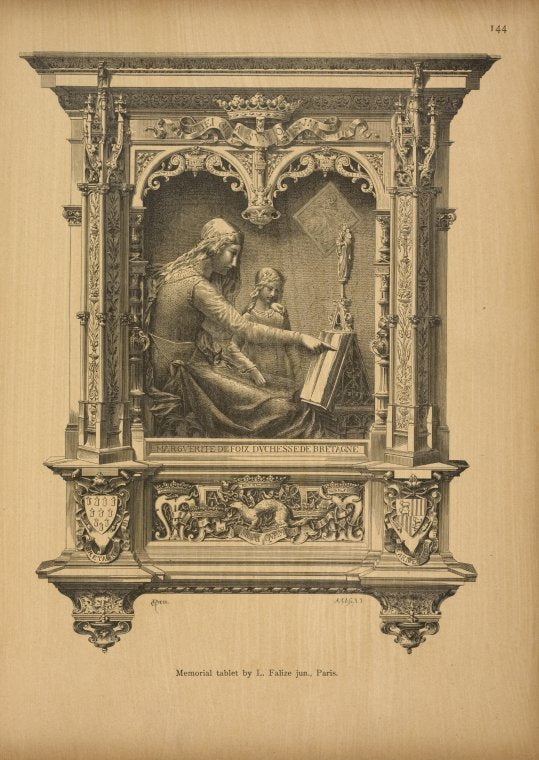 Memorial tablet by L. Falize jun., Paris.