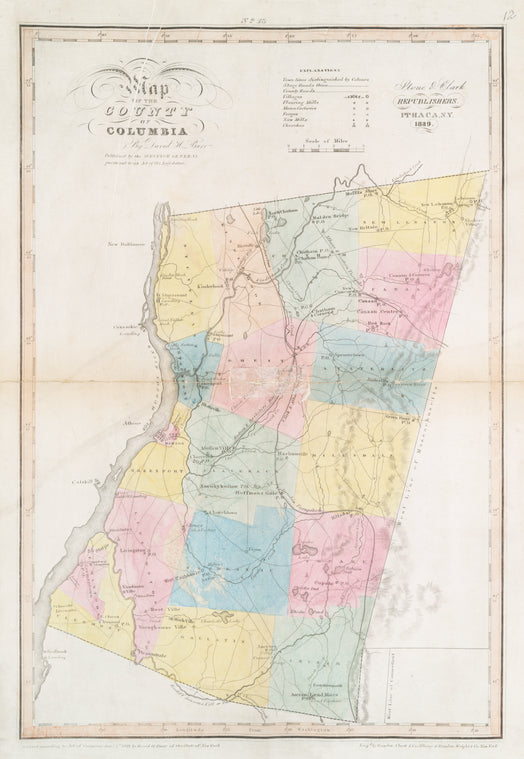 Map of the county of Columbia