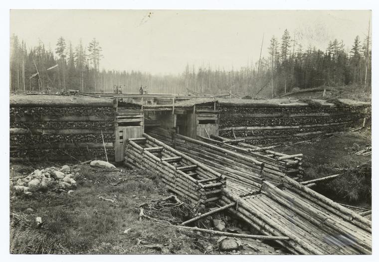 Old-Time Dam and Logway, Minnesota.