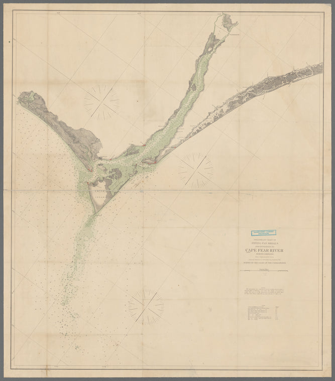 Preliminary chart of Frying Pan Shoals and entrances to Cape Fear River, North Carolina