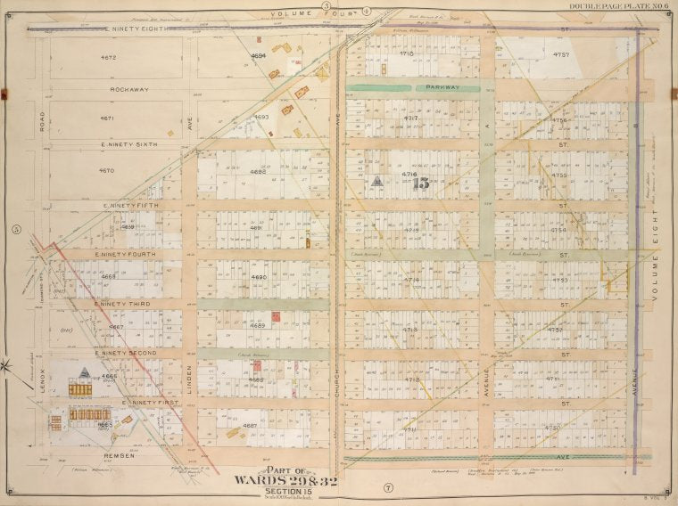 Brooklyn, Vol. 5, Double Page Plate No. 6; Part of Wards 29 & 32, Section 15;