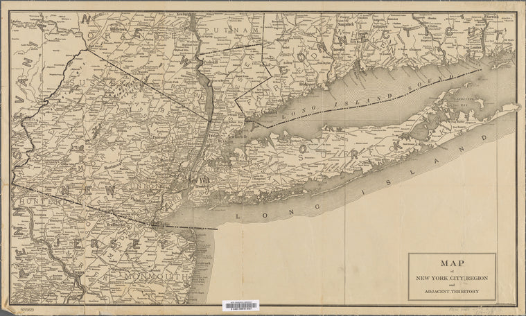 Map of New York City region and adjacent territory