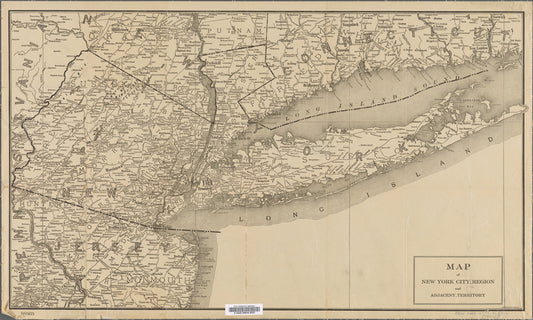 Map of New York City region and adjacent territory