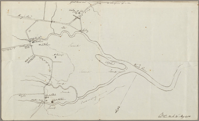 Map of Charleston Neck, South Carolina. 21st  May, 1780
