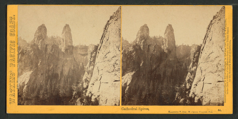 Cathedral Spires, Yosemite Valley, Mariposa County, Cal.