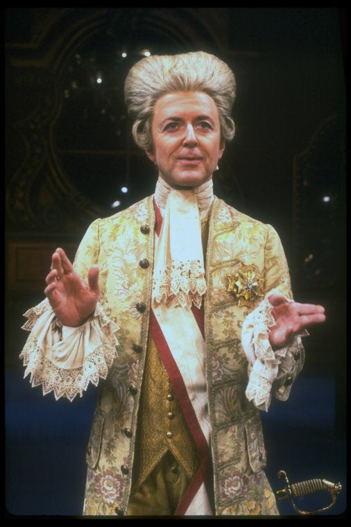 John Horton (as Joseph II) in a scene from the Broadway production of the play "Amadeus." (New York)