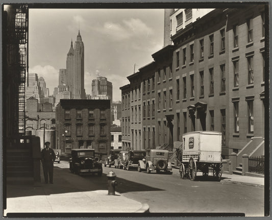 Willow and Poplar Street, Looking east, sic, view is actually looking toward Manhattan