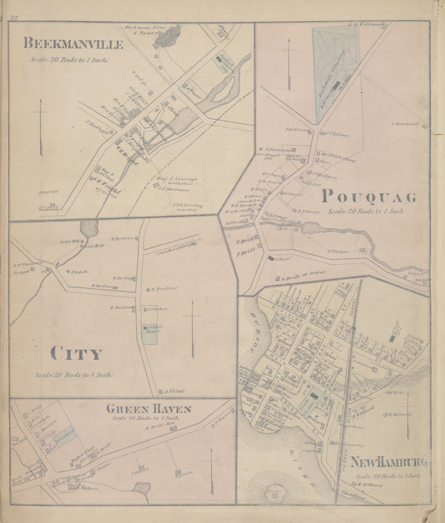 Beekmanville [Vilage]; City [Village]; Green Haven [Village]; Pouquag [Village]; New Hamburg [Village]