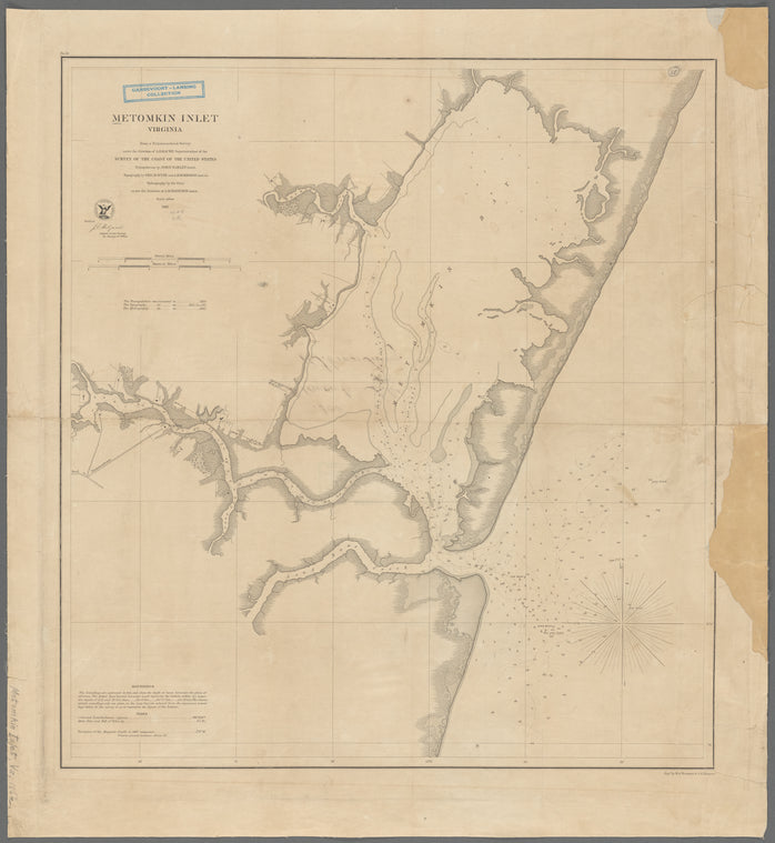 Metomkin Inlet, Virginia : from a trigonometrical survey under the direction of A.D. Bache, Superintendent of the Survey of the Coast of the United States