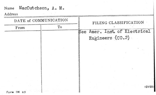 MacCutcheon, A.M.
