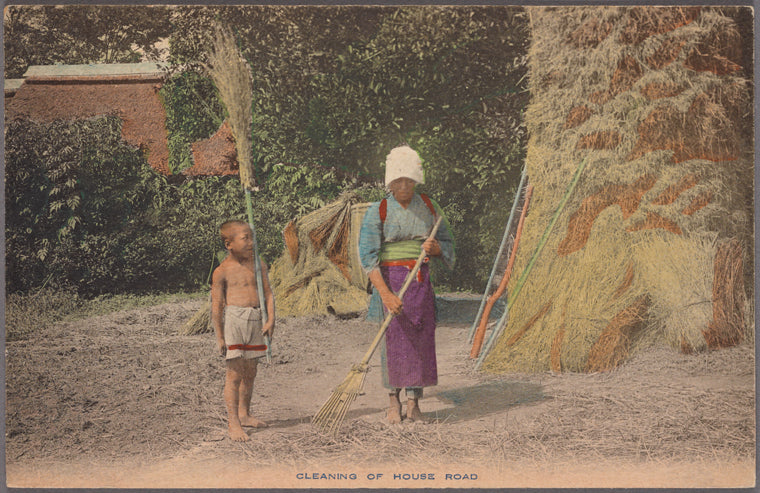 Cleaning of house road.