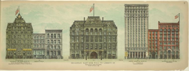 Broadway, East Side. Wall to Liberty St.