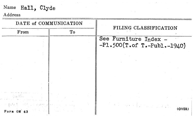 Hall, Clyde