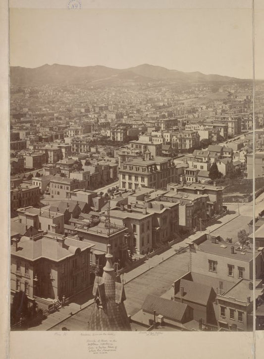 Panorama of San Francisco taken from the tower of the house of Mrs. Mark Hopkins