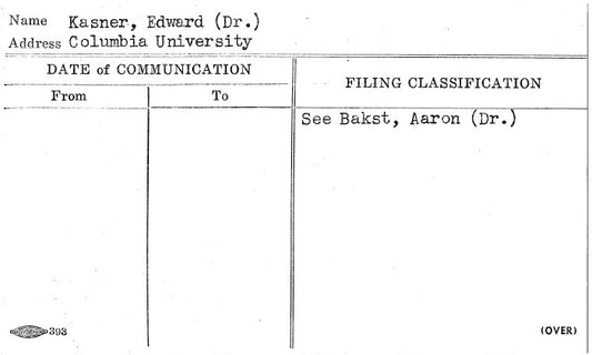 Kasner, Edward (Dr.)