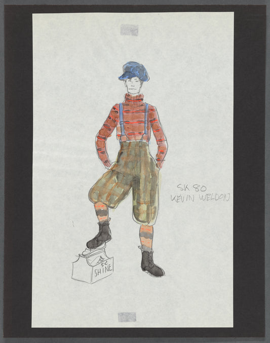 Legs Diamond: Costume sketch for Kevin Weldon