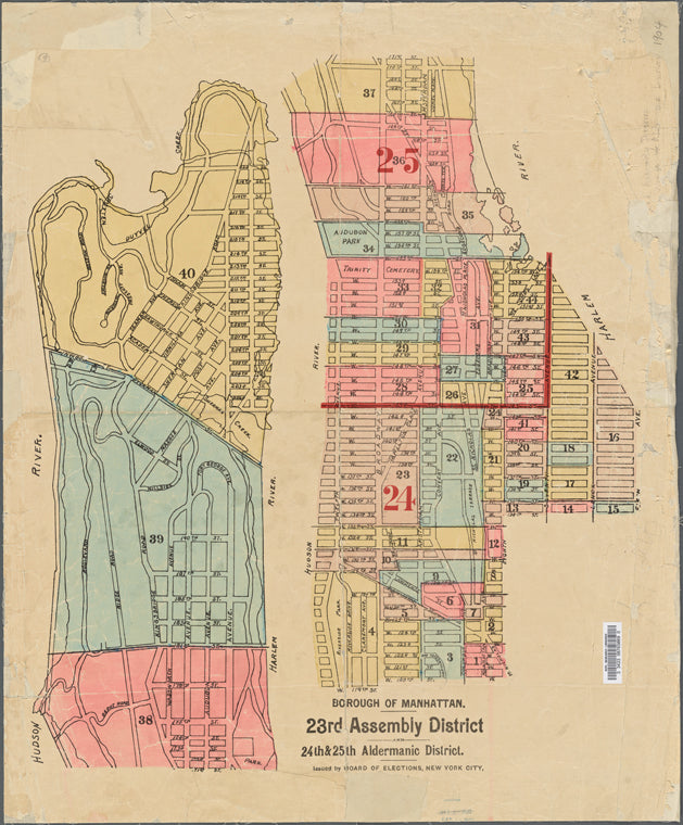 Borough of Manhattan: 23rd Assembly District and 24th & 25th Aldermanic District