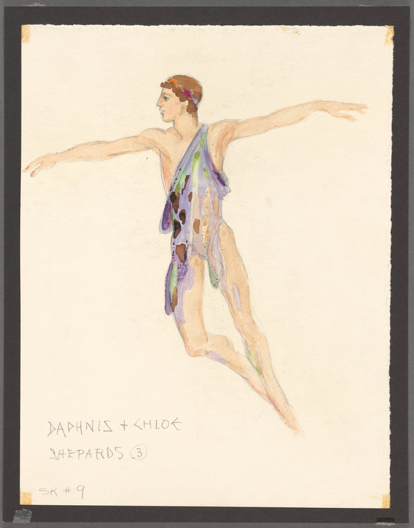 Daphnis and Chloe: Costume sketch for Shepherds