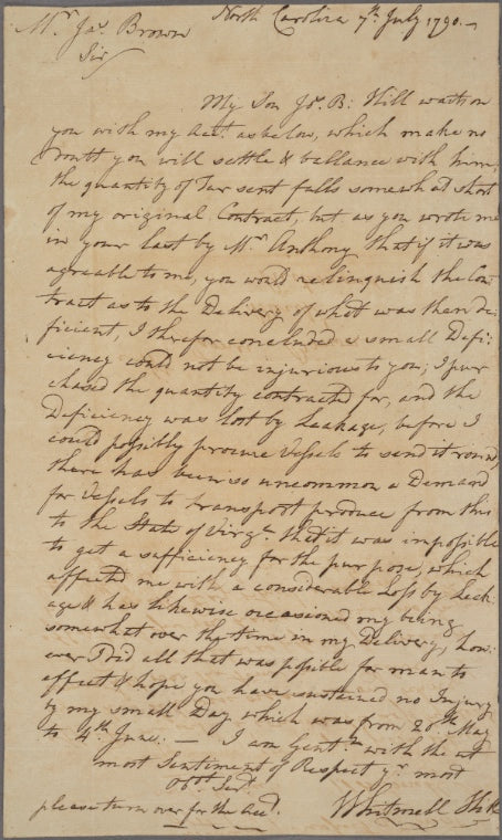 Letter to James Brown