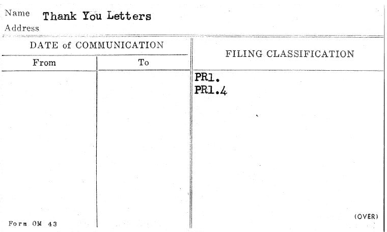 Thank You Letters