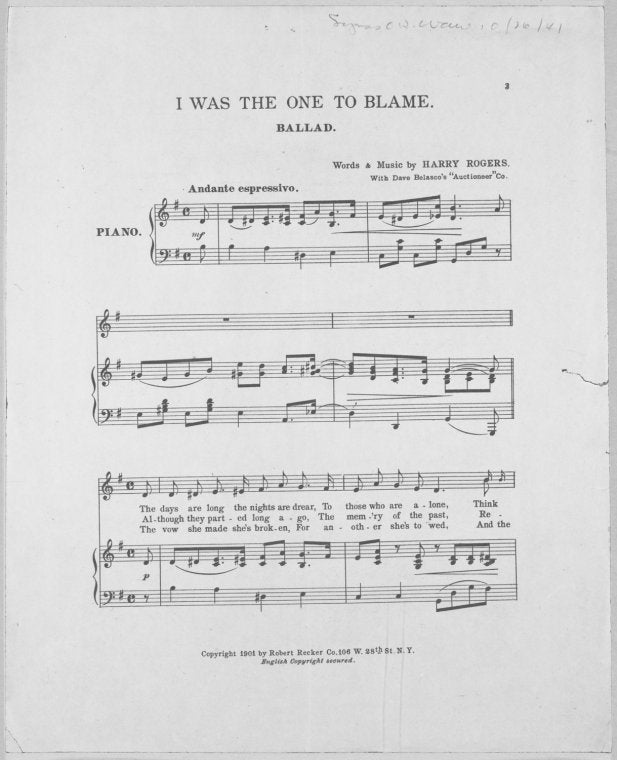 I was the one to blame