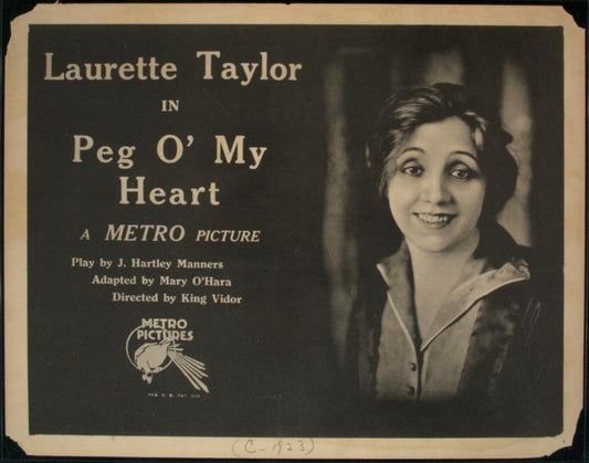 Laurette Taylor in Peg o’ my heart, a Metro picture.