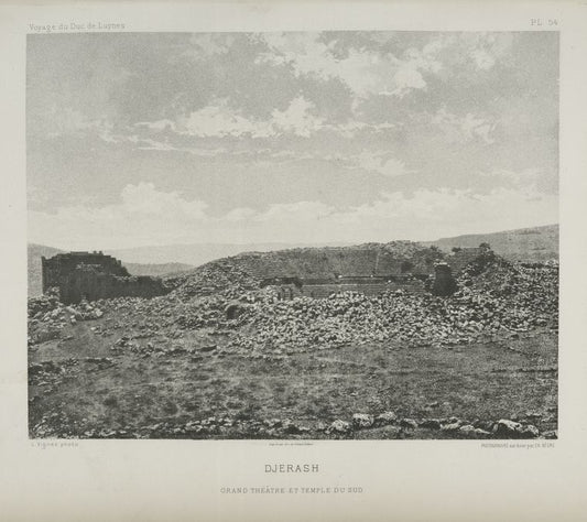 Djerash,  grand théâtre et temple du sud.