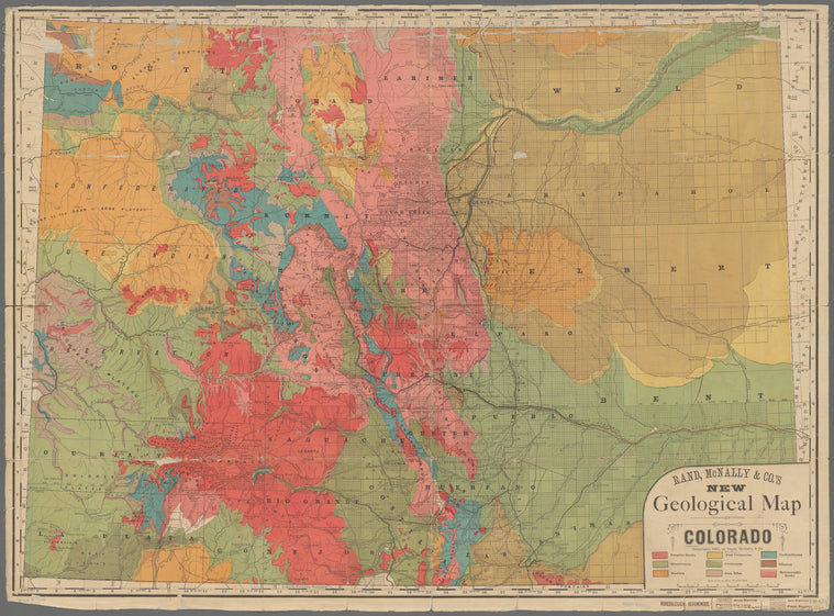 Rand, McNally & Co.'s new geological map of Colorado