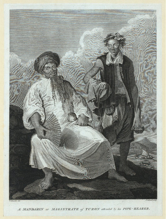A Mandarin or magistrate of Turon attended by his pipe-bearer
