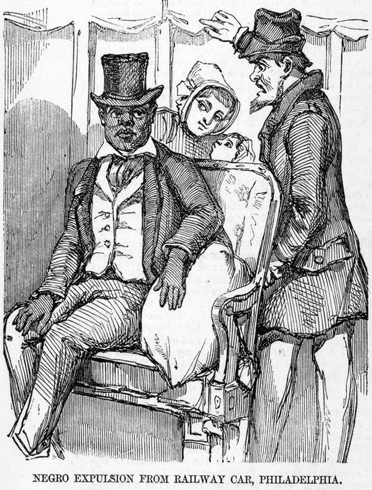 Negro expulsion from a railway car, Philadelphia