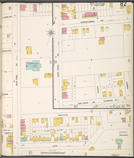 Richmond, Plate No. 82 [Map bounded by Pennsylvania Ave., Abbott, bay View Ave., New York Ave., Nautilus, Cliff]