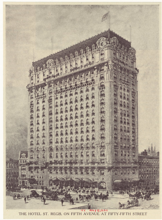 The Hotel St. Regis, on Fifth Avenue at Fifty-fifth Street