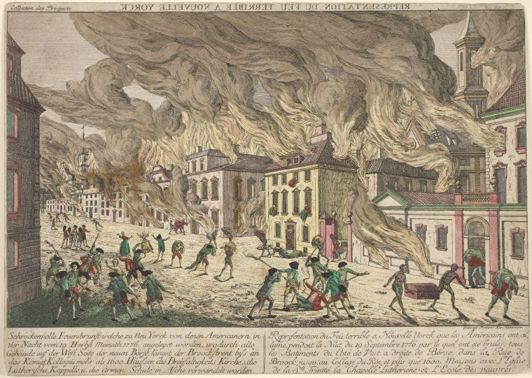 Representation du Feu terrible a Nouvelle Yorck