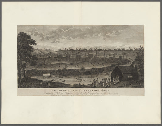 Encampment of the Convention Army at Charlotte Ville in Virginia after they had surrendered to the Americans
