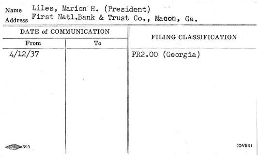 Liles, Marion H. (President)