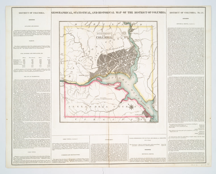 Geographical, statistical, and historical map of the District of Columbia