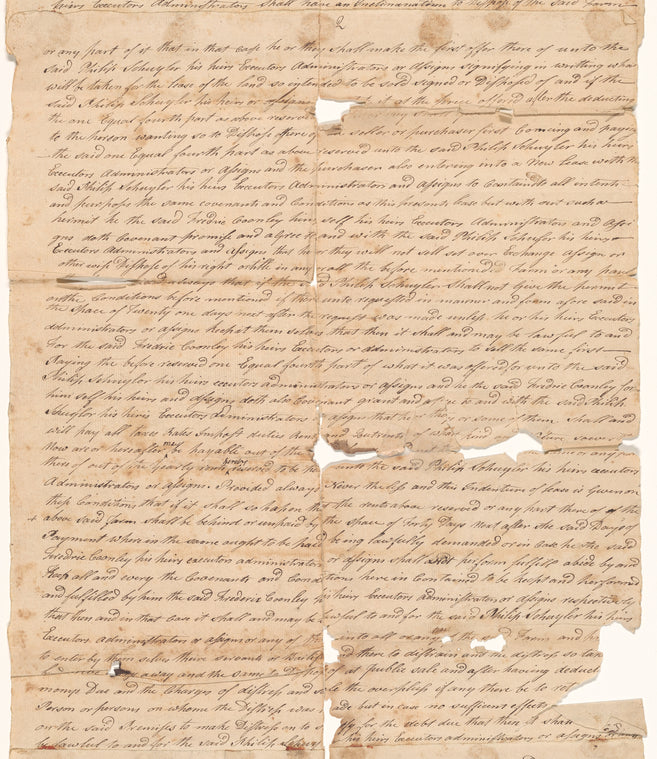 Indenture between Philip Schuyler and Frederick Coonly