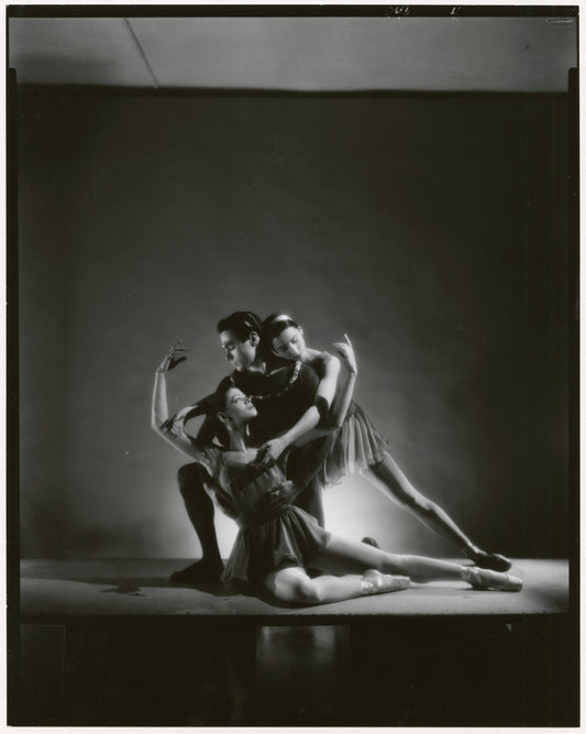 Patricia McBride, Melissa Hayden and Frank Hobi in Balanchine's "Serenade"