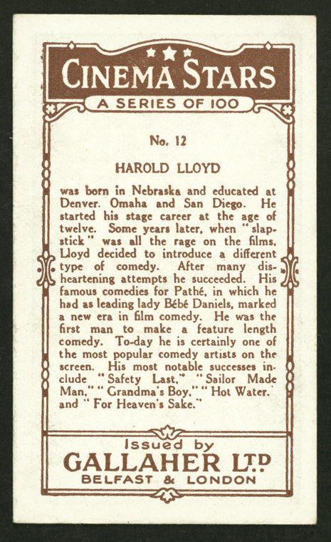 Harold Lloyd.