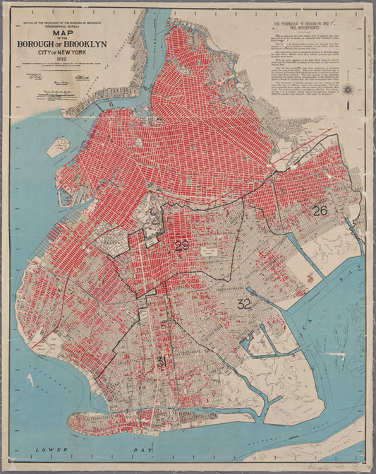 Map of the borough of Brooklyn, City of New York, 1912