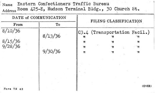 Eastern Confectioners Traffic Bureau