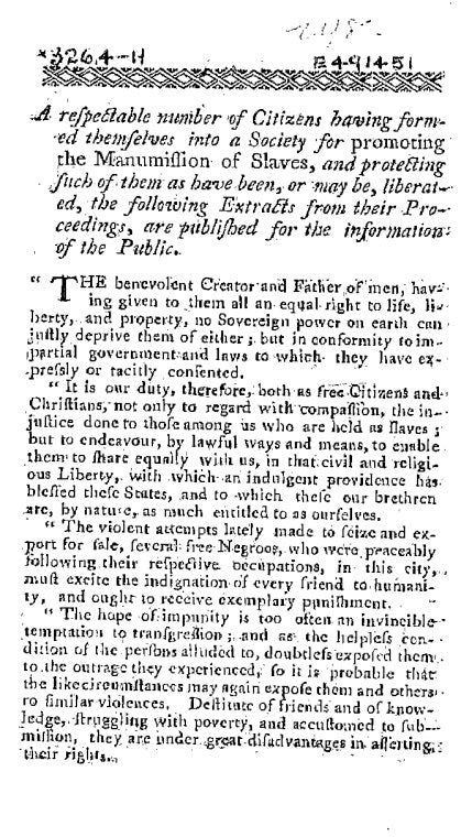A dialogue concerning the slavery of the Africans; shewing it to be the duty and interest of the American states to emancipate all their African slaves...