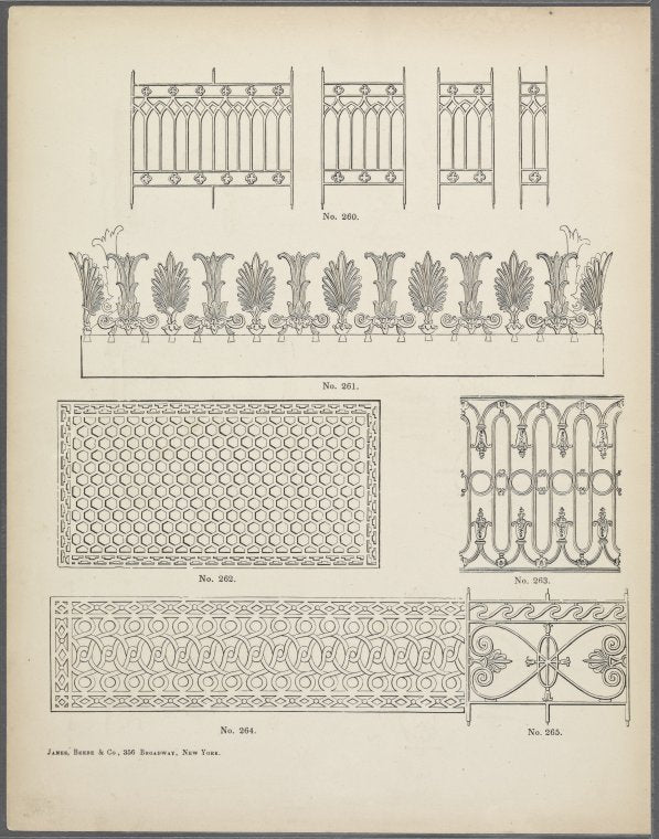 Ornamental grates and fences