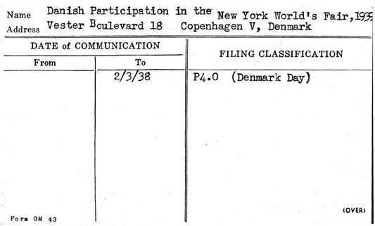 Danish Participation in the New York World's Fair, 1939