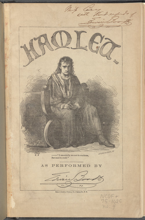 Hamlet: as performed by Edwin Booth