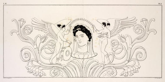 Venus rising from a calyx  between love hermaphrodites