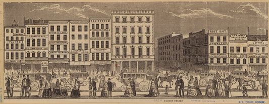 Broadway and Warren Street, ca. 1854
